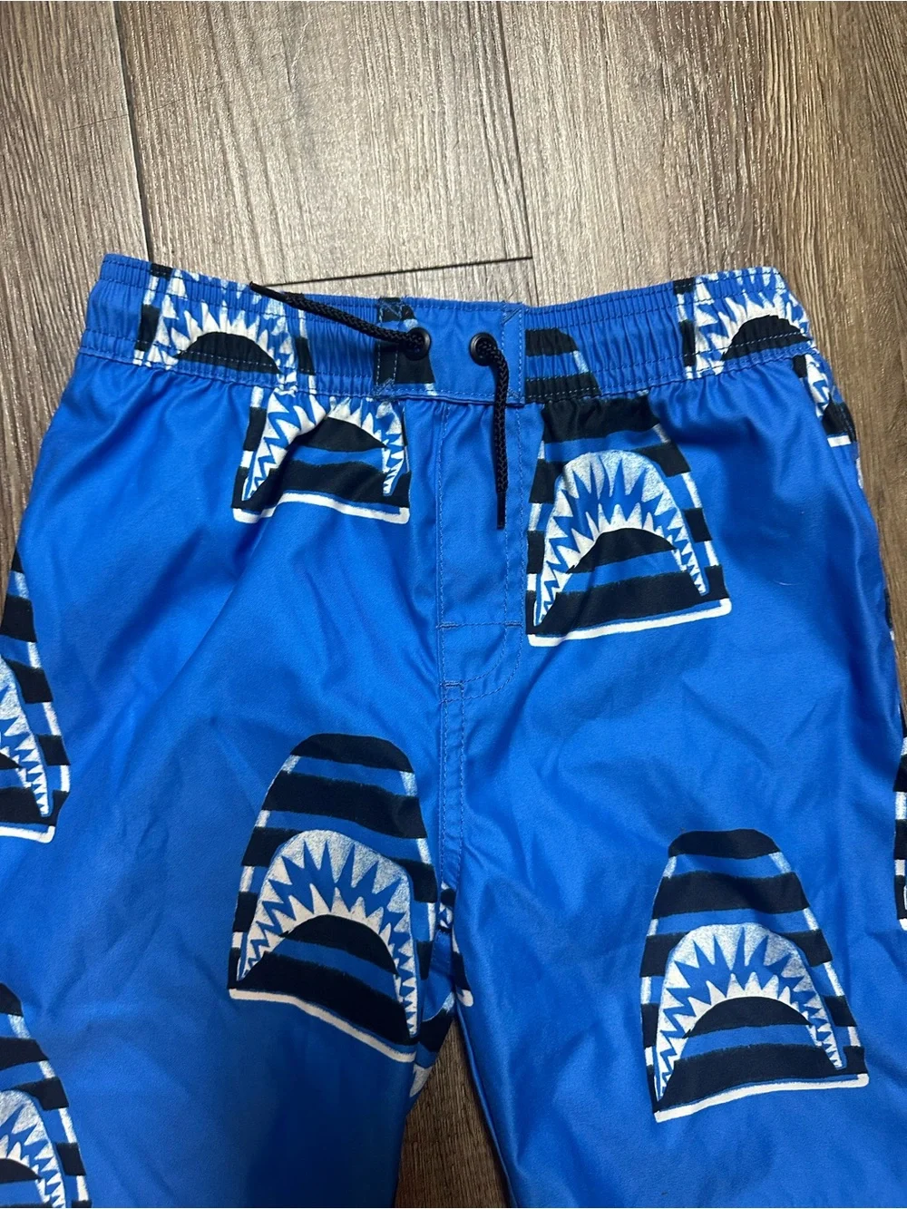 Tea Collection Kids 7 Shark Swim Trunks Blue